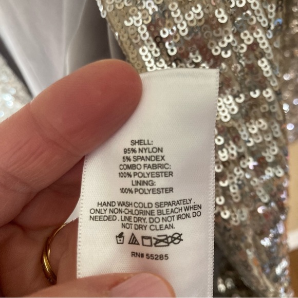 Express Women’s NWT Sequin Open Front Blazer; Size Medium - Picture 6 of 7